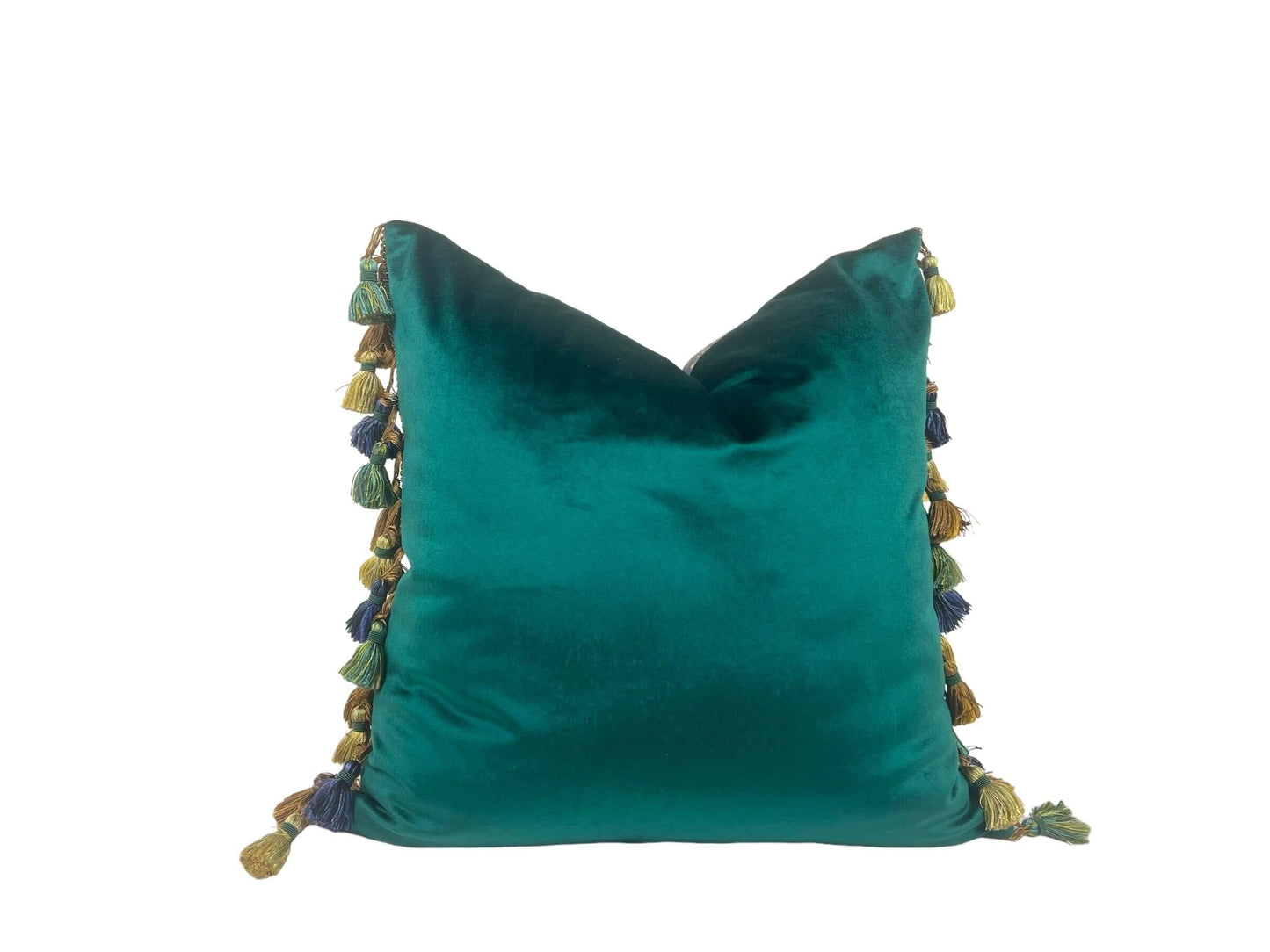 Reversible Peacock Velvet Pillow Cover Made to Order | Gray
