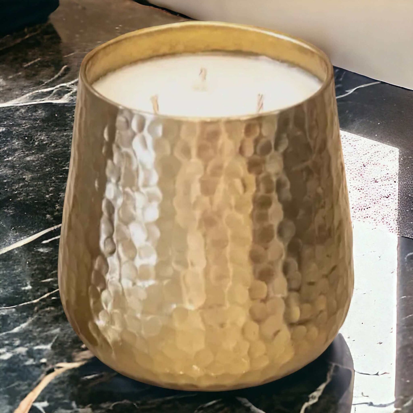 Gold Jumbo Soy Candle - Peppermint Mocha