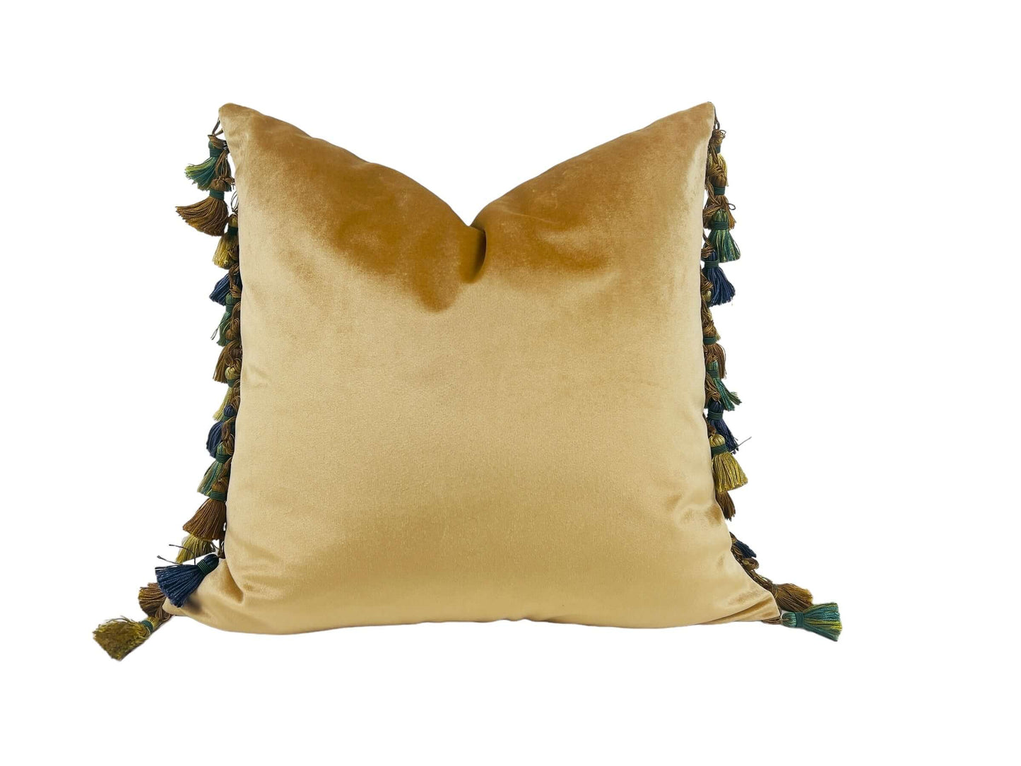Reversible Peacock Velvet Pillow Cover Made to Order | Gray