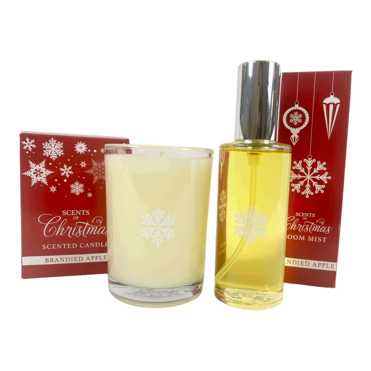 Scented Holiday Soy Candle and Room Spray gift set