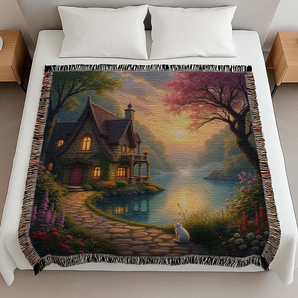 Secret Cottage Fringed Woven Blanket
