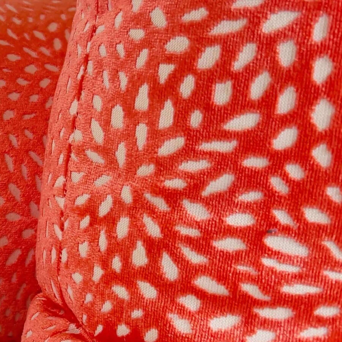 Coral Cut Velvet Fabric Swatch