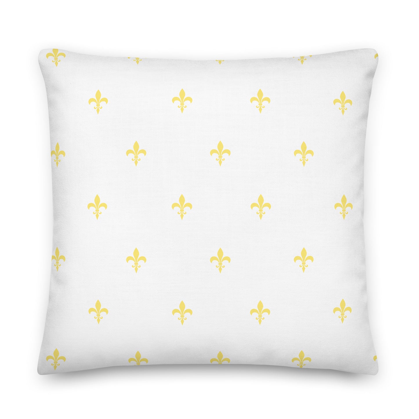 Yellow and white pillow.