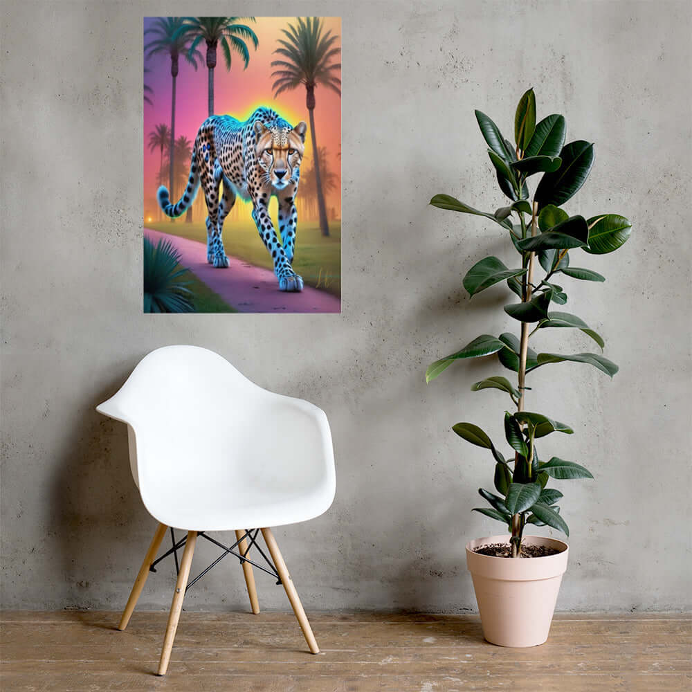 Iridescent Cheetah on the Boulevard Poster | Various Sizes