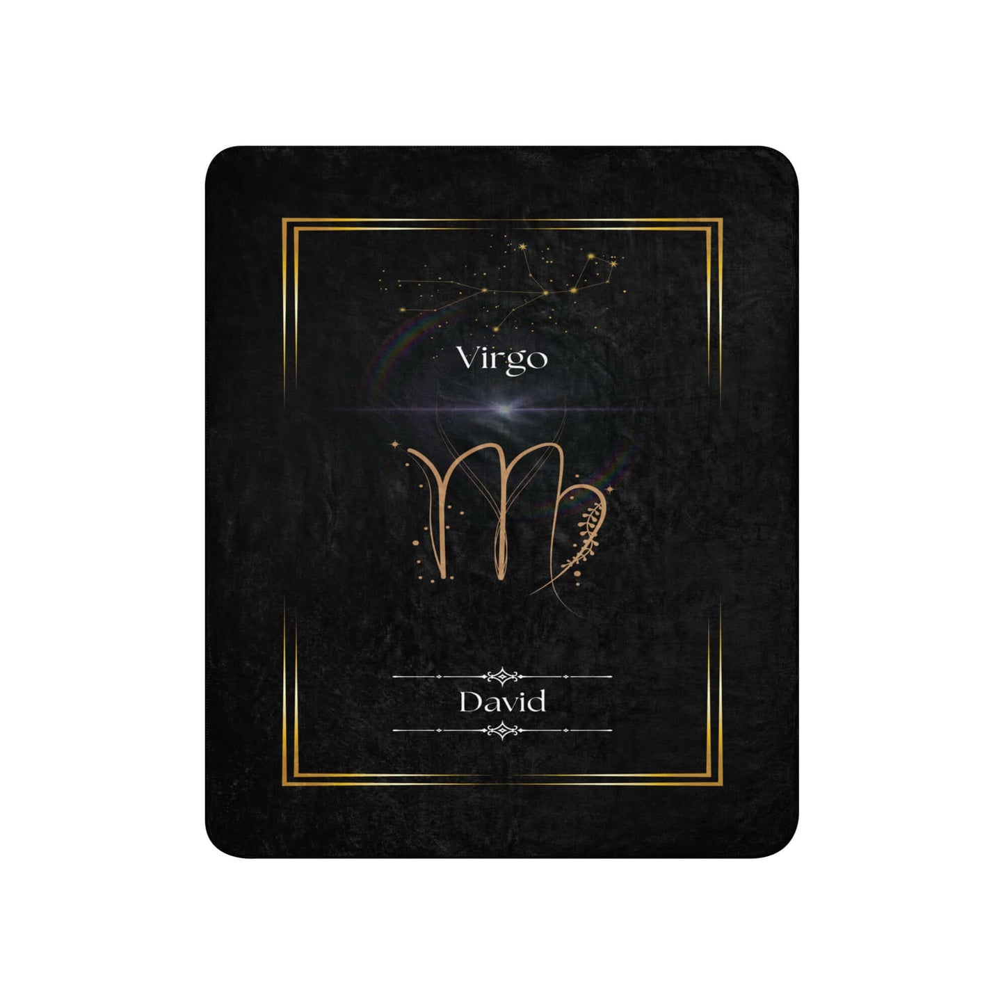 Personalized Virgo Zodiac Sign Sherpa Blanket