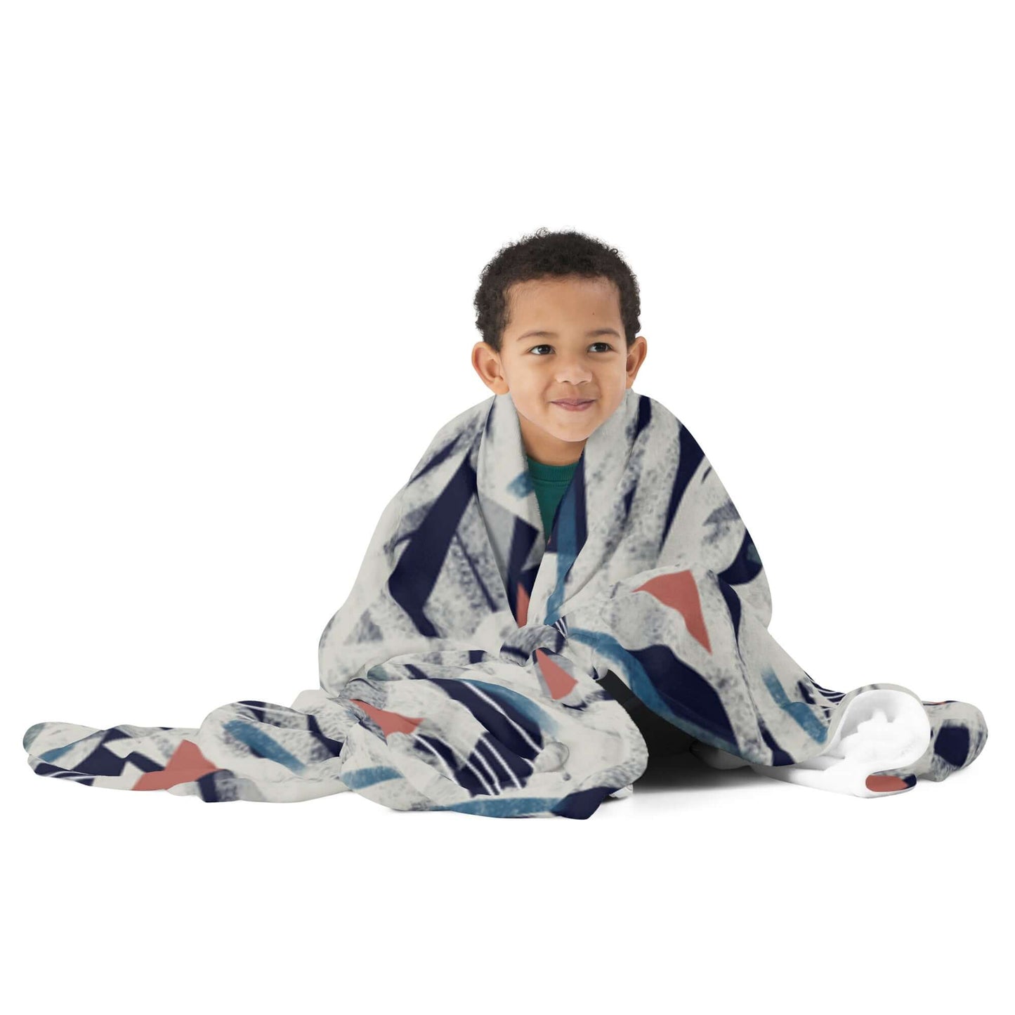 Multicolor Abstract Print Throw Blanket
