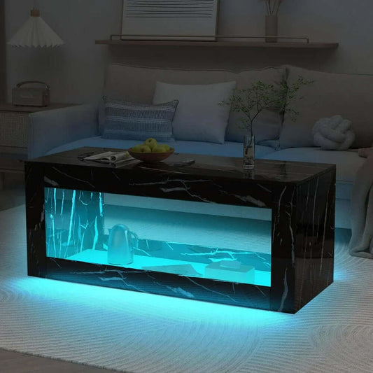 LED Coffee Table with Open Storage