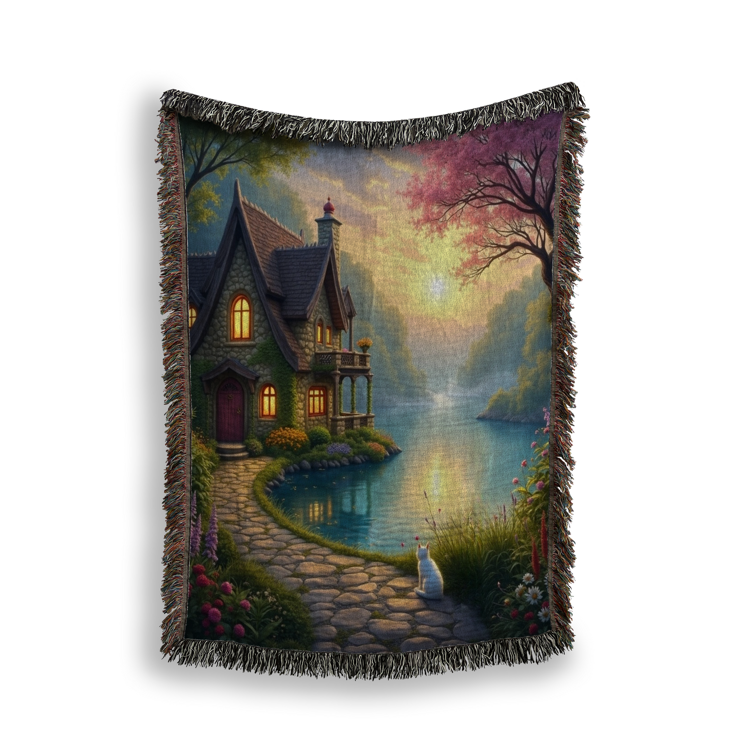 Secret Cottage Fringed Woven Blanket
