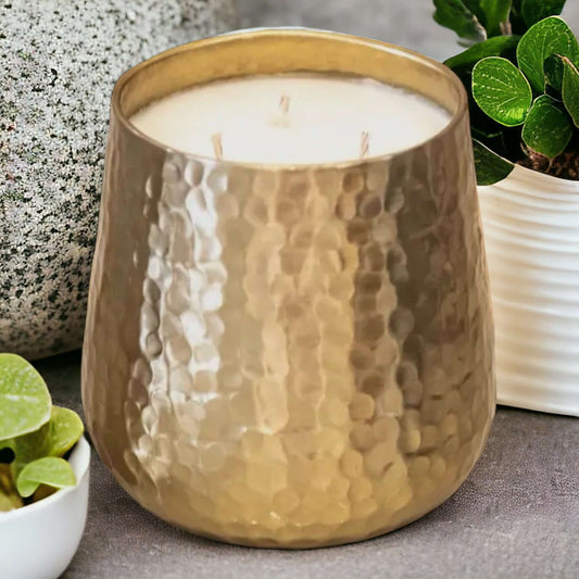 Gold Jumbo Soy Candle - Peppermint Mocha