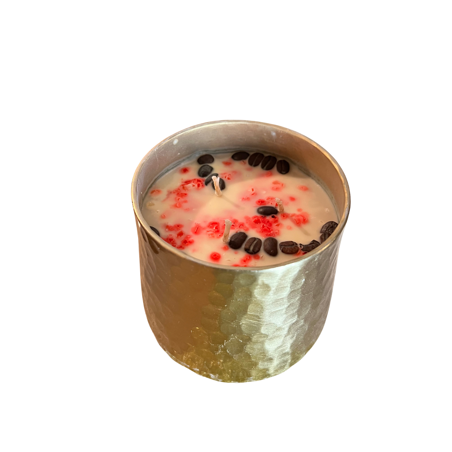 Gold Jumbo Soy Candle in Peppermint Mocha