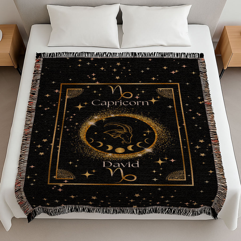 Zodiac Sign Woven Blanket | Capricorn