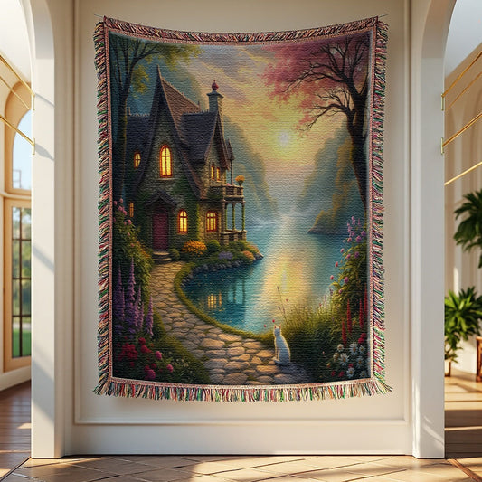 Secret Cottage Fringed Woven Blanket