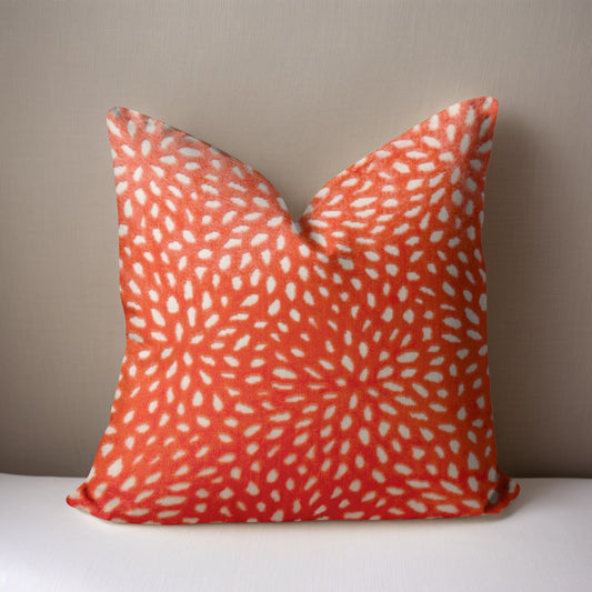 Sun Coral Cut Velvet Pillow Cover