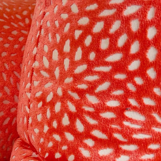 Coral Cut Velvet Fabric Swatch