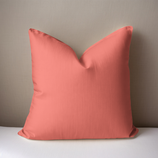 Coral Pillow Cover with Insert